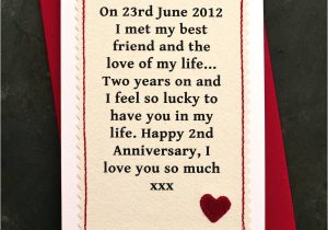 Verse for 1st Wedding Anniversary Card when We Met Personalised Anniversary Card with Images