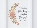 Verse for New Home Greeting Card Pink Floral Bible Verse by Watercolorartwork Flower Art