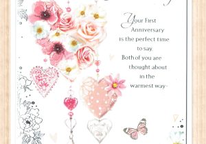 Verse for Wedding Anniversary Card Details About First 1st Wedding Anniversary Card with