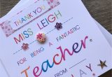 Very Beautiful Teachers Day Card Thank You Personalised Teacher Card Special Teacher Card