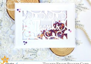 Very Easy and Beautiful Card Diy Thanks Frame Shaker Card with Instant Svg Download