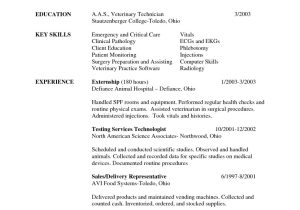 Vet Tech Student Resume Pin by Christine Nm On Vet Tech Resume Examples Job