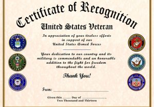 Veterans Appreciation Certificate Template 10 Best Images Of Veterans Certificates Templates