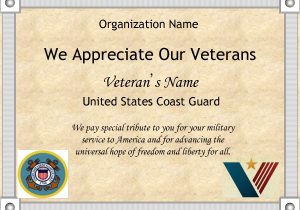 Veterans Appreciation Certificate Template 8 Best Images Of Veterans Day Certificates Printable