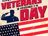 Veterans Day Email Template Happy Veterans Day Card Template Vector Illustration