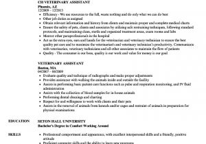 Veterinary Resume Samples Veterinary assistant Resume Samples Velvet Jobs
