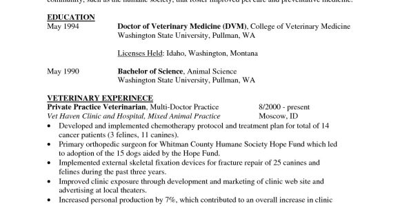 Veterinary Student Resume Examples Cv Template Veterinary Student 1 Cv Template Student