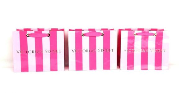 Victoria S Secret Angel Card Birthday Gift Victorias Secret Striped Small Gift Paper Bag 7 5 X 6 X 3 5
