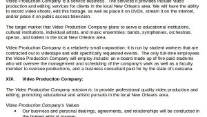 Video Production Business Plan Template 20 Business Plan Templates Free Premium Templates