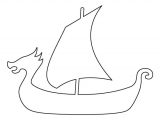 Viking Longship Template Viking Ship Pattern Use the Printable Outline for Crafts
