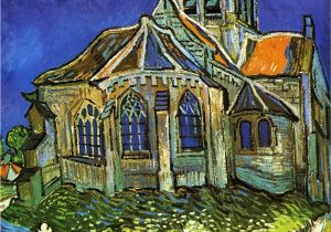 Vincent Van Gogh Happy Birthday Card Van Gogh the Church at Auvers by Pg Reproductions Auvers