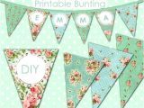 Vintage Bunting Template Vintage Happy Birthday Card Festive Banner as Bunting