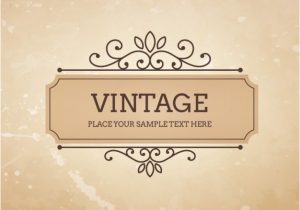 Vintage Sign Templates Free Vintage Frame Template Vector Free Download