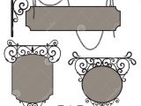 Vintage Sign Templates Free Vintage Wrought Iron Signs Stock Vector Illustration Of