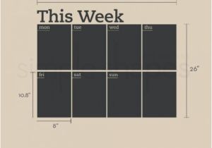 Vinyl Calendar Template Weekly Calendar Chalkboard Weekly Calendar Template