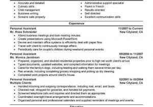 Virtual assistant Contract Template Uk Best Personal assistant Resume Example Livecareer