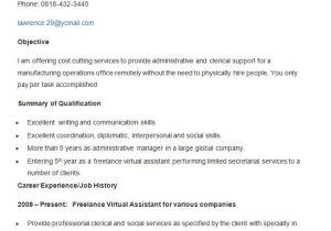 Virtual assistant Resume Sample Administration Resume Template 34 Free Samples