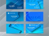 Visiting Card Background Eps File Business Card Background Blue Set Of Horizontal Templates01