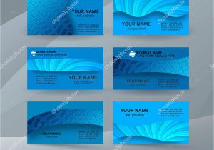 Visiting Card Background Eps File Business Card Background Blue Set Of Horizontal Templates10