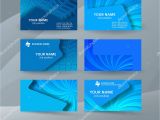Visiting Card Background Eps File Free Download Business Card Background Blue Set Of Horizontal Templates01