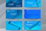 Visiting Card Background Eps Vector Business Card Background Blue Set Of Horizontal Templates01