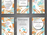 Visiting Card Background Eps Vector Minimal Vector Covers Set Artistic Paint Pattern Stock