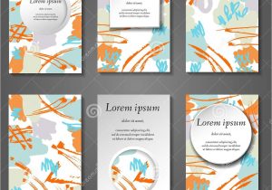 Visiting Card Background Eps Vector Minimal Vector Covers Set Artistic Paint Pattern Stock