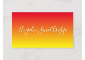 Visiting Card Background Light Yellow Bright Red and Yellow Ombre Business Card Zazzle Com