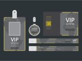 Visiting Card Background Light Yellow Vip Pass Id Card Template Vip Pass for event Template Flat