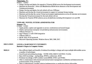 Vmware Basic Resume Vmware Resume Samples Velvet Jobs