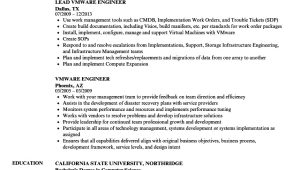 Vmware Engineer Resume Vmware Engineer Resume Samples Velvet Jobs