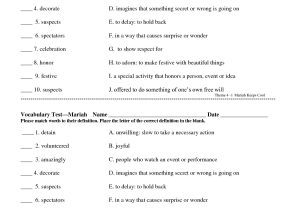 Vocabulary Quiz Template 14 Best Images Of Vocabulary Matching Worksheet Template