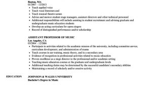 Vocal Student Resume Sample Musician Resume Resume Sample