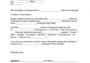 Voe Template Free Employment Income Verification Letter Pdf Word