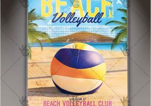 Volleyball Flyer Template Free Beach Volleyball Premium Flyer Psd Template Psdmarket