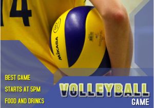 Volleyball Flyer Template Free Volleyball Game Poster Flyer Template Postermywall