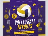Volleyball Flyer Template Free Volleyball Tryouts Flyer Template Flyerheroes