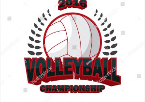 Volleyball Logo Design Templates Vector Illustration Of Volleyball Badge Logo Templates