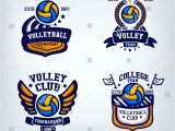 Volleyball Logo Design Templates Volleyball Club Emblem College League Logo Design