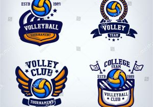 Volleyball Logo Design Templates Volleyball Club Emblem College League Logo Design