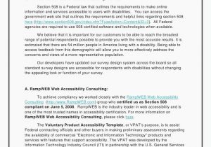 Voluntary Product Accessibility Template Section 508 the Loving Voluntary Product Accessibility Template