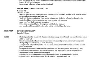 Volunteer Resume Sample Community Volunteer Resume Samples Velvet Jobs