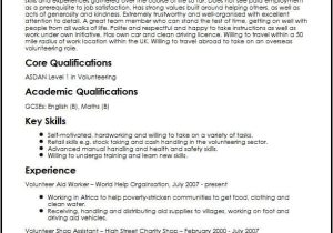 Volunteer Resume Sample Volunteer Cv Sample Myperfectcv