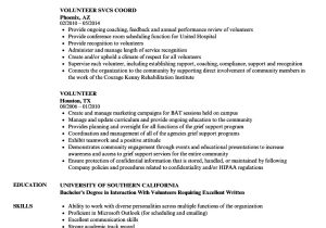 Volunteer Resume Sample Volunteer Resume Samples Velvet Jobs