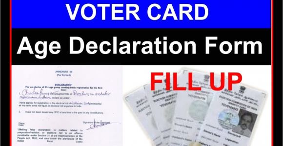 Voter Card Name Correction form Voter Card Age Declaration form Fill Up In Hindi Ii Age A A A A A A A A A A A A A A A A A A A A A A A
