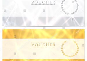 Voucher HTML Template Voucher Gift Certificate Coupon Template with Pattern