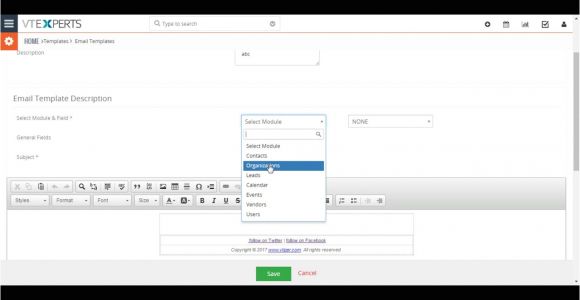 Vtiger Email Templates Vtiger 7 Creating Using Email Templates Youtube