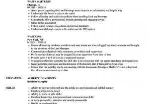 Waitress Resume Sample Waitress Resume Samples Velvet Jobs