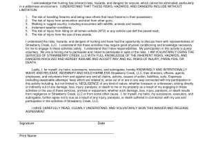 Waiver Of Responsibility Template Waiver Of Liability form Template Portablegasgrillweber Com