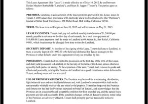 Warehouse Contract Template Warehouse Lease Agreement Template Warehouse Lease with